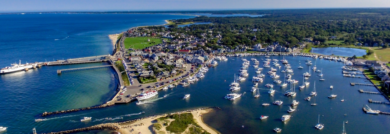Sky View of Martha's Vineyard Harbor Sky View of Martha's Vineyard Harbor